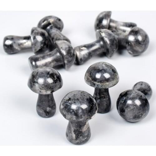 Labradorite Mini Mushroom Statue Natural Carved Decor Quartz Hand Polished Healing Crystal Reiki Trinket Gift Room Ornament