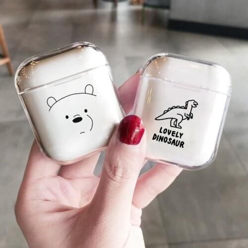 Cute Case For Apple airpods case Cartoon Bear Wireless Bluetooth Earphone Case For Airpods 1 2 Soft Silicone Protective Case