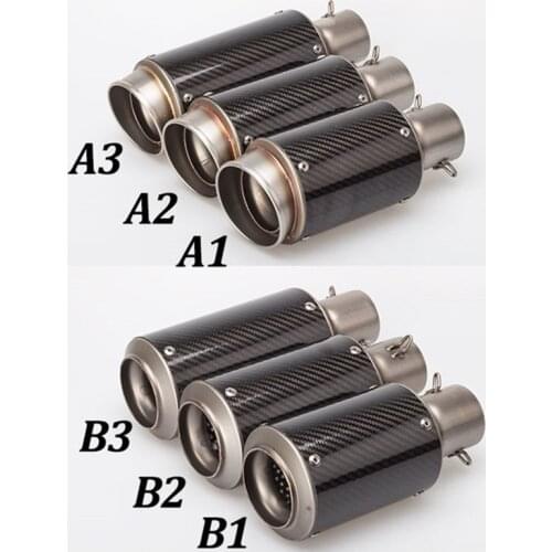 Motorcycle modified exhaust pipe muffler straight carbon fiber large volume exhaust pipe z800 NINJIA250