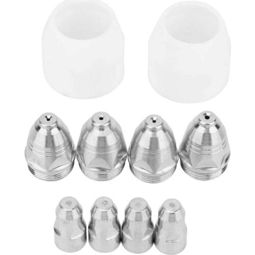 10Pcs 1.1/1.3/1.5/1.7mm P80 Electrode Nozzle Air Plasma Consumable Metal Cutter Kit Cutting Torch Nozzle Silk Electrode Tip Set