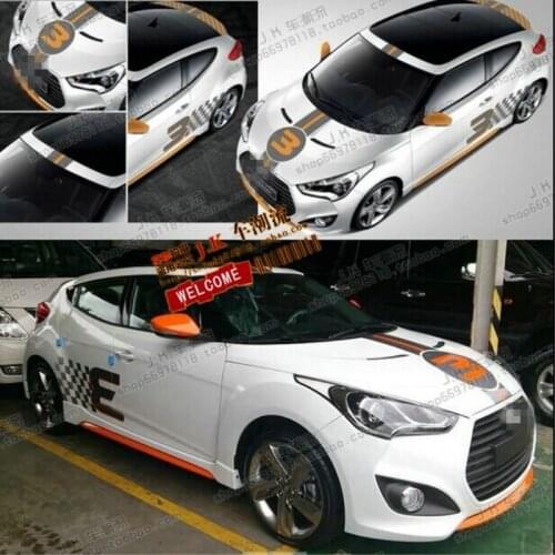 FOR Hyundai Veloster Car Sticker Body Modification Decoration Fashion Racing Decal