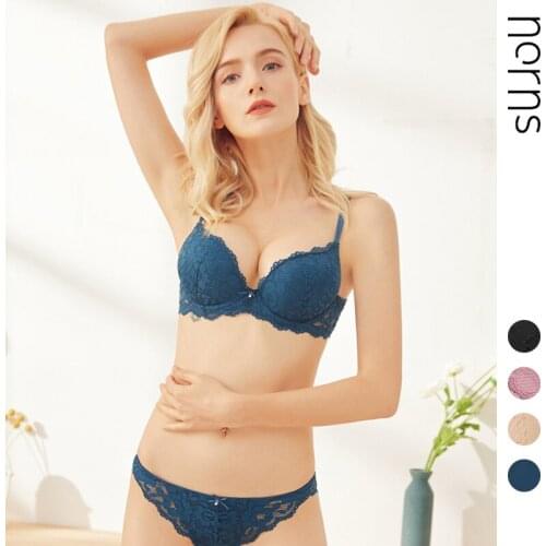 Norns Lace Sexy Lingerie Gathered Bra Cotton Cup High-end Bra Set