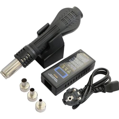 Hot Air Gun 750W Digital Microscope Rework Soldering Station Hot Air Gun Welding Repair Tool Hair Dryer 8858
