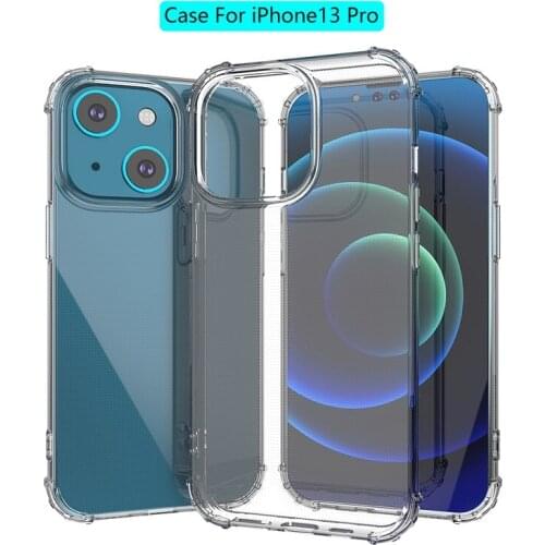 Clear Soft TPU Phone Protective Cover Four Corners Drop Resistance Transparent Case For iPhone 13 Pro Max Mini 6.1/6.7/5.4 Inch