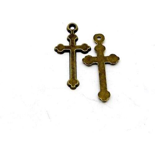 RONGQING 2018 NEW 100pcs/pack Crosses Religion DIY Necklace Pendant accessories 14x28mm