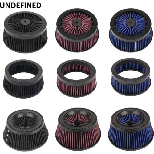 Motorcycle Air Filter Element Replacement Intake Cleaner Filter Black/Red For Harley Touring Road King Dyna Softail Sportster XL