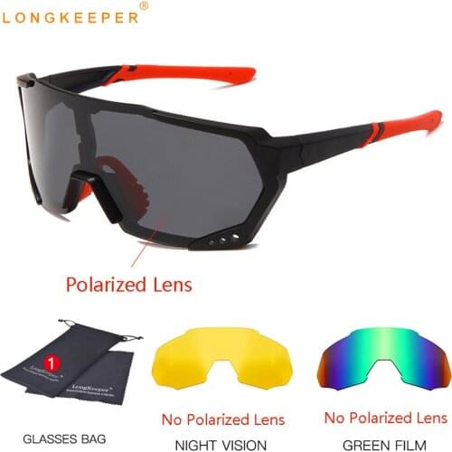 New Oversized Polarized Sunglasses Men One Piece Mirrored Lens Sun Glasses Male Fishing Driving Windproof Eyewear High Quality