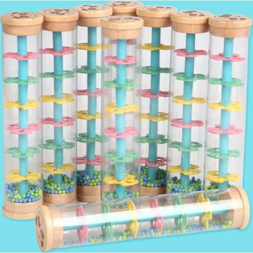 97BE Easy to Grasp for Toddler Suitable for Kindergarten Teaching Aids Rain Stick Musical Toys with Lovely Appearance