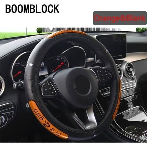 Diameter 38cm Pu Leather Car Steering Wheel Cover for Audi A4 B8 B6 B5 B7 A3 8P 8V 8L Q5 Q7 A5 A6 C6 C7 A1 tt A8 D3 Mini Cooper