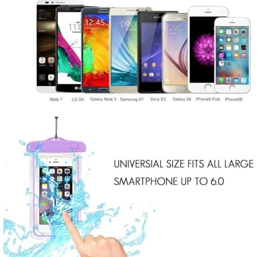 10pcs/lot Waterproof Durable Waterproof Bag Noctilucent Underwater Case for IPhone 4 4s 5 5S 5C 6S 6S 7 Plus Phone Back Cover
