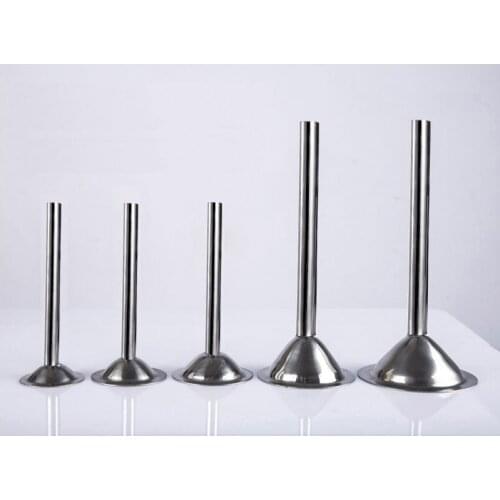 XMT-HOME home longer meat grinder stuffer head for Sausage casings funnel handmade stainless steel tube ID 1.9cm 1pc