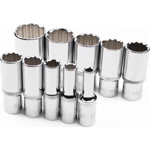 1pcs 78mm length 1/2" drive 12 point PT metric mirror Socket 8mm 9mm 10mm 11mm 12mm 13mm 14mm 15mm 16mm 17mm 18mm 19mm to 32mm