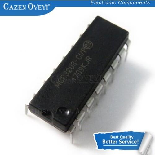 1pcs/lot MCP3208-CI/P MCP3208 DIP-16 IC In Stock