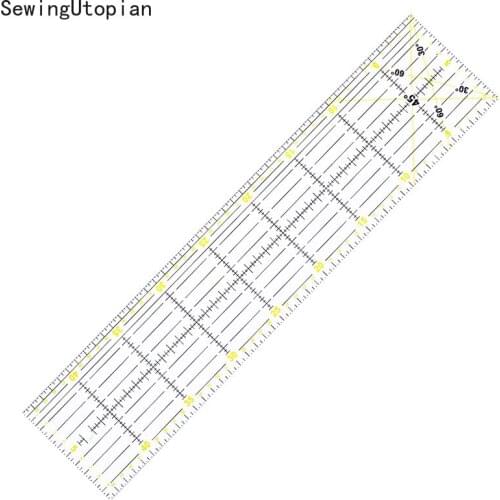 10x45cm Double-color Ruler DIY Acrylic Handmade Quilting Ruler Sewing Patchwork Drawing Rulers Stationery Drawing Ruler
