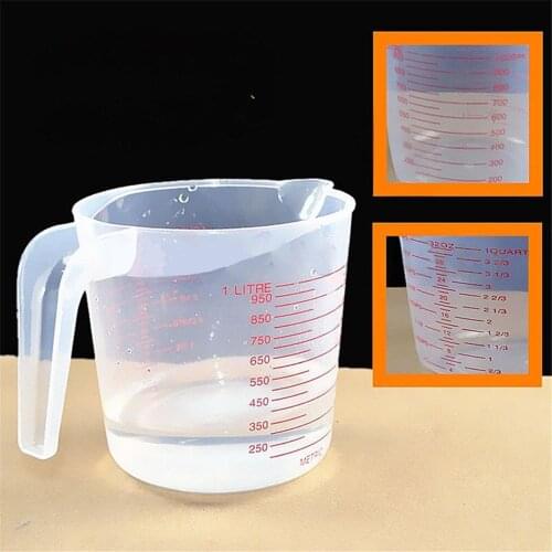 1L Plastic Measuring Jug Cup Graduated Surface Cooking Bakery Container Learning stationery laboratory supplies