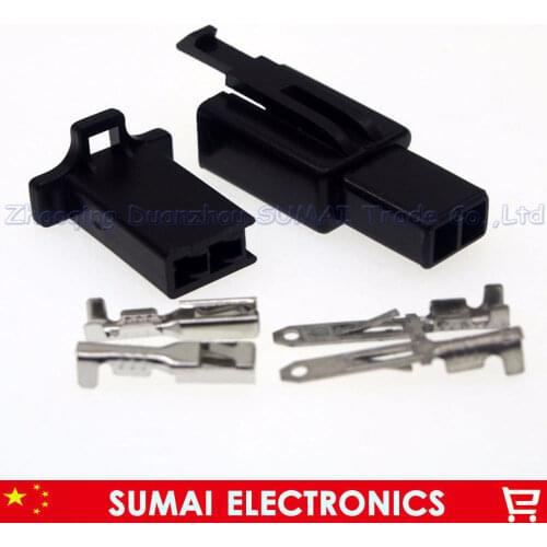 2.8mm 2 Way/pin Electrical Connector Kits Male&Female sets for E-Bike,Motorcycle,Motorbike,car etc.Black