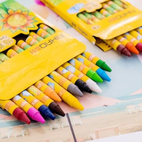 48pcs/set Kawaii Washable Wax Caryon Drawing Painting Oil Stick Graffiti Pencil School Office Stationery Kids Birthday Gift