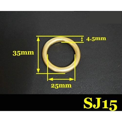 50PCS/LOT 25X35X4.5MM Brass O Ring Yellow Copper Round Ring Forged And Seamless