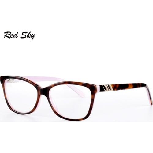 Acetate Eyeglasses Frame Women Cat Eye Tortoise Gradient Spectacles Prescription Myopia Presbyopia Glasses Luxury Diamond Design