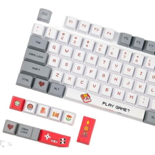 Anime Retro Keycap PBT Keyboard Keycap OEM Profile Sublimation Mechanical Keyboard Key Caps Compatible MX Switch