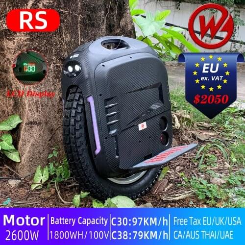 Gotway RS 19rich C30 C38 Electric Unicycle electric scooter one wheel monowheel 2600W 100V 1800Wh 21700 battery High Speed