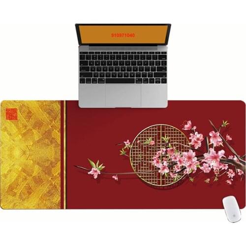 Large Office Computer Desk Mat Table Big Mouse Pad Classical Peach Blossom Laptop Cushion Desk Non-slip Mat Gamer Mousepad Mat