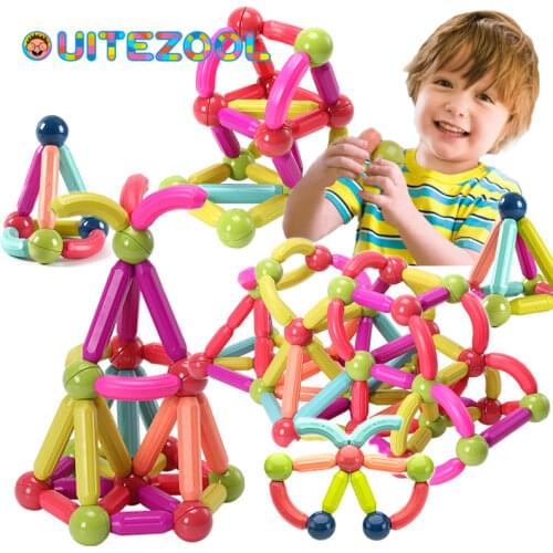 Big Size Magnetic Stick Building Blocks game magnets children Set Kids Magnets for children Magnetic Toy Bricks