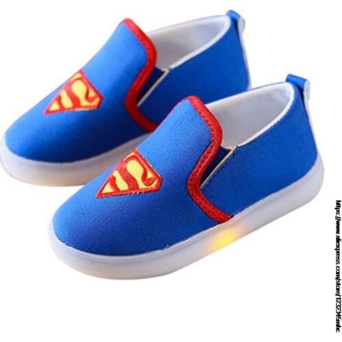 Disney SpiderMan Lovely LED Lighted Children Shoes Classic Kids Sneakers Hot Sales High Quality Girls Boys Shoes birthday gift