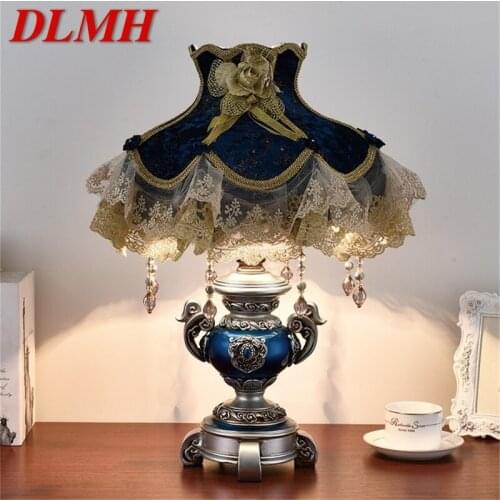 DLMH Dimmer Table Desk Lamps LED Modern Nordic Luxury Decoration Resin Light For Home Bedroom