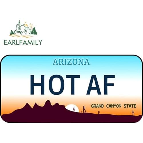 EARLFAMILY 13cm x 6.2cm for HOT AF License Plate Car Stickers Vinyl Car Wrap Decal Air Conditioner Surfboard Bumper Graphics