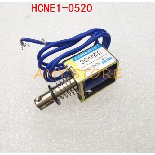 DC 12V DC 24V 4N 10mm Stroke Open Frame Electromagnetic Linear Solenoid Actuator HCNE1-0520 Pull Type 20x13x16mm