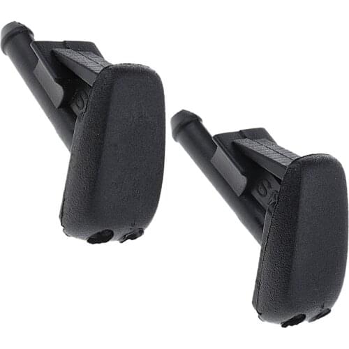 2 Pieces Black Windshield Wiper Water Spray Jet Washer Nozzle for BMW E90 /E60 /E46