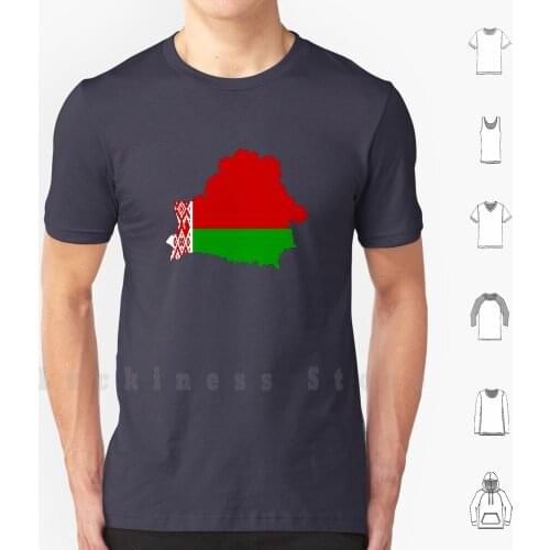 Belarus Flag Map T Shirt Cotton Men DIY Print Belarus Flag Map Belorussian Belarus Minsk Cis Eastern Europe Europe Soviet