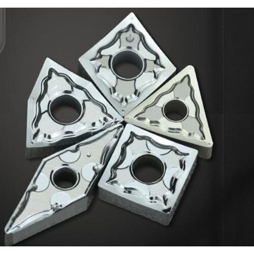 GULING 10PCS CNC aluminum blade TNMG / CNMG120404-HA peach H01 diamond shaped outer circle inner hole double face turning tool