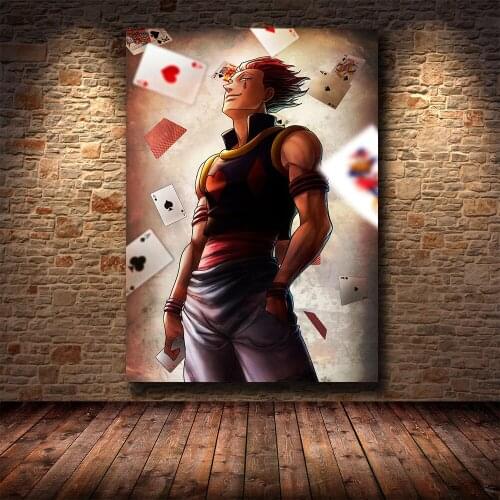 Canvas Painting poker Anime Poster Hunter x Hunter Hisoka Abstract Home Decor Wall Art Print Modular Pictures For Living Room