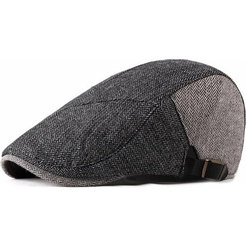 Fibonacci Newsboy Caps For Men High Quality Retro Berets Men Wool Mixing Patchwork Cabbie Flat Cap Hat Newsboy Cap
