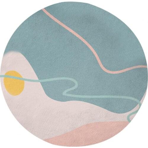 Carpet Anti-slip Wear-resistant Comfortable Round Carpet Printed Rug for toilet bedroom living room