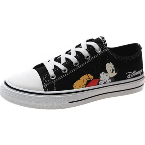 Mickey Disney Shoes Woman Spring Summer New Arrival Ladies Casual Sneakers Slingback Denim Canvas Shoes Female Vulcanize Shoes