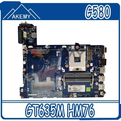 Laptop motherboard For LENOVO G580 GT635M HM76 15' Inch Mainboard QIWG5 G6 G9 LA-7981P 90001747 SLJ8E N13P-GLR-A1
