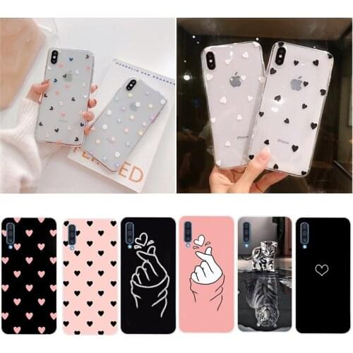 Soft TPU For Samsung A50 A11 A01 Case Ultra Thin Cartoon Cat Marble Cover For Samsung Galaxy A50 A30 s10 e plus A21S A51 A71