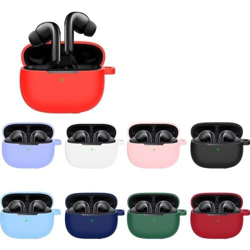 Soft Silicone Earphone Cover Case for Xiaomi FlipBuds Pro Headset Protector Shell Case Pouch With Hook Headphone Accessories