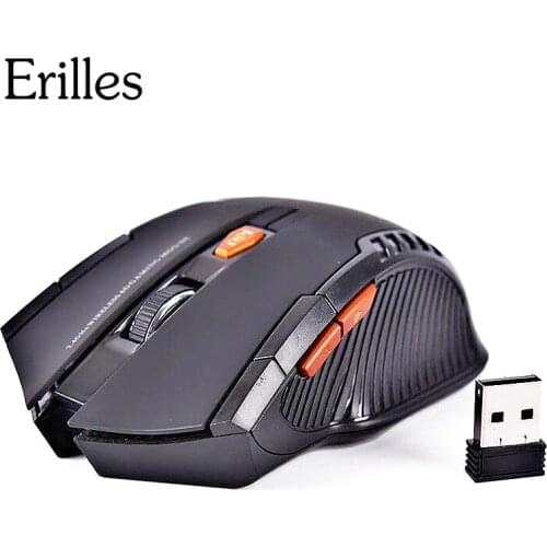 Erilles 2.4G Wireless Optical Gaming Mouse 1600DPI 6D computer Mice For Laptop Desktop Factory Wholesale 10pcs/lot