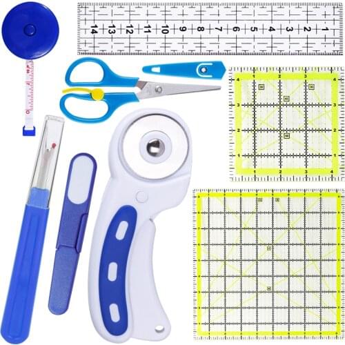 LMDZ Sewing tool Kit & Sewing scissors & Patchwork Ruler & Rotary Cutter for Cloths Fabric Leather DIY Sewing Craft