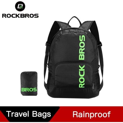 ROCKBROS Rainproof Foldable Bags Portable Sports Backpack Hiking Camping Cycling Bicycle Bike Bags Men Women Package Travel Bag