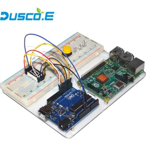 New Acrylic Base Plate For Raspberry Pi 3 Model B Board / Arduino Starter Kit Basic Learning Suite Uno R3 LCD 1602 Jumper Wire