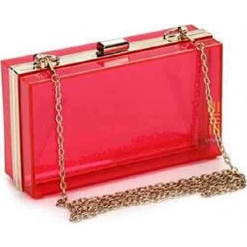 2021 New Cute Transparent Crossbody Bag Lucite See Through Handbags Evening Clutch Women Acrylic Clear Purse Hot