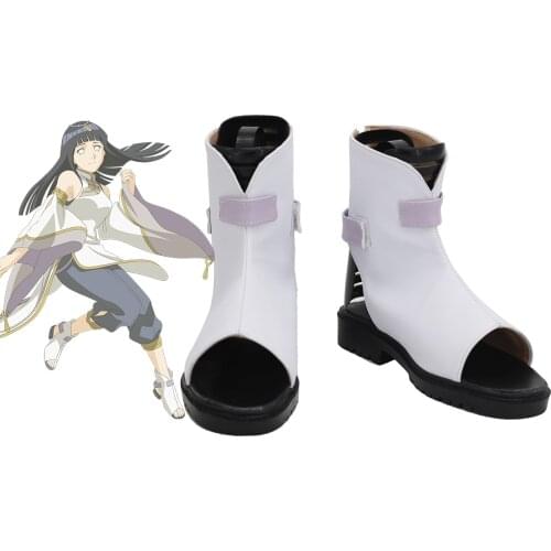 New Year Hinata Uzumaki Cosplay Boots White Sandals Custom Made