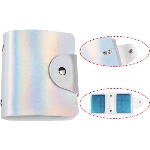 New Design 32 Slots Laser Silver Stamping Plate Case/Organizer/Holder DIY Nail Art Plate Organizer