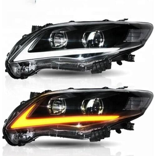 Goodmolds wholesales factory manufacturer led Sequential head lamp 2011 2012 2013 headlight For Toyota corolla