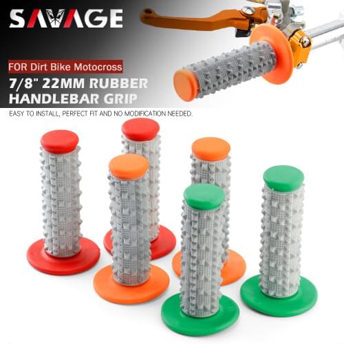 7/8" 22mm Rubber Handlebar Grip Handle Bar Grips For CRF YZF WRF KXF KLX RMZ Pit Dirt Bike Motocross Motorcycle Enduro